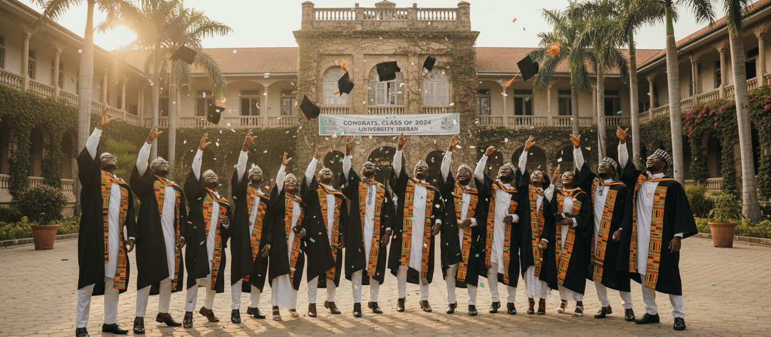 Graduating students celebrating